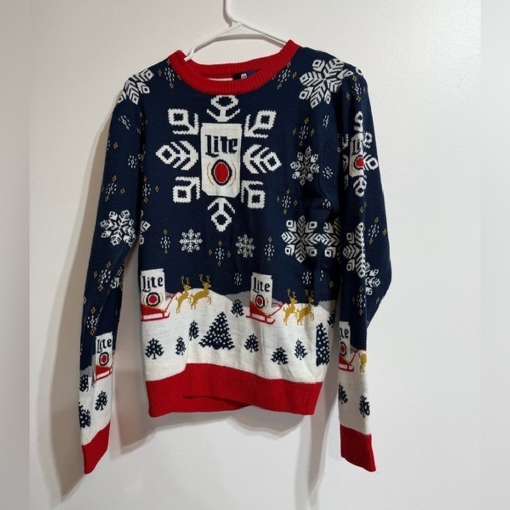 Miller lite Christmas sweater